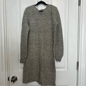 Madewell Grey Long sleeve Button Back Sweater Dress size: S